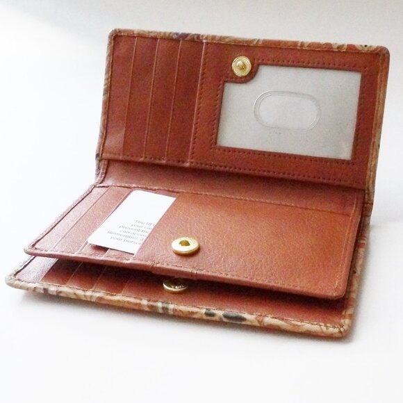 Anuschka Hand Tooled Leather Butterfly Designed Wallet with Box - Picture 5 of 9